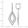 Diamond Teardrop Hinged Dangle Earringss