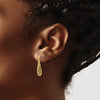 14k 1/20 carat Diamond Teardrop Dangle Post Earrings