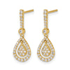 Diamond Fancy Teardrop Dangle Post Earrings