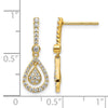 Diamond Fancy Teardrop Dangle Post Earrings