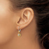 Diamond Teardrop Dangle Leverback Earrings