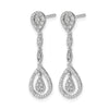 Diamond Teardrop Dangle Earrings