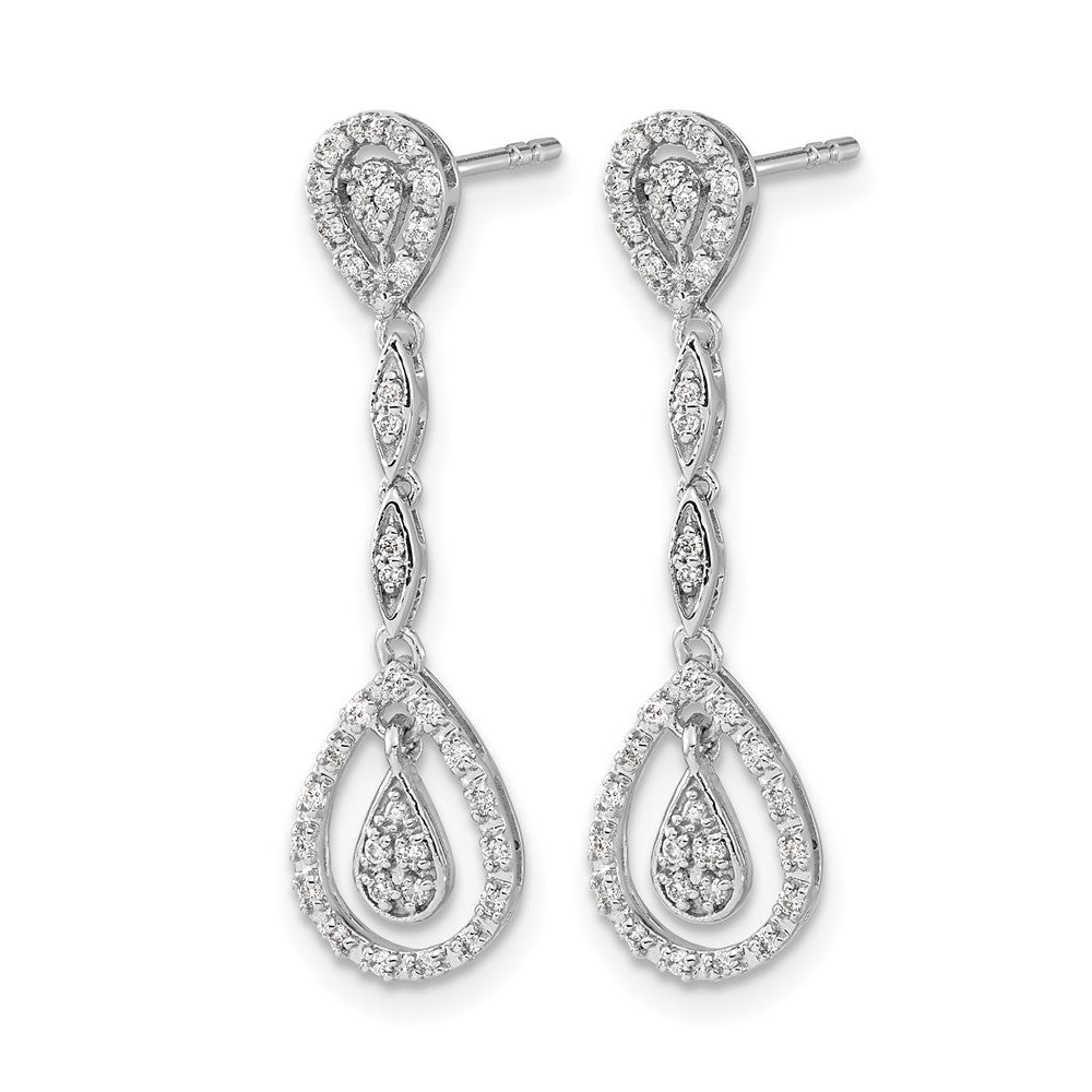 Diamond Teardrop Dangle Earrings