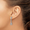 Diamond Teardrop Dangle Earrings