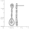 Diamond Teardrop Dangle Earrings