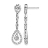 Diamond Teardrop Dangle Earrings