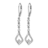 Diamond Leverback Dangle Earrings