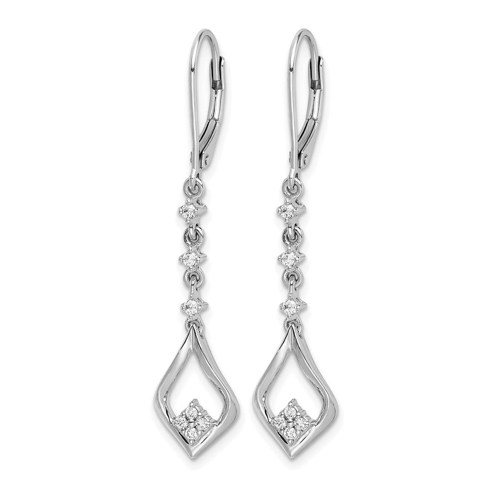 Diamond Leverback Dangle Earrings