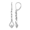 Diamond Leverback Dangle Earrings