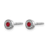 Diamond and Emerald Halo Post Earrings