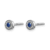 Diamond and Emerald Halo Post Earrings