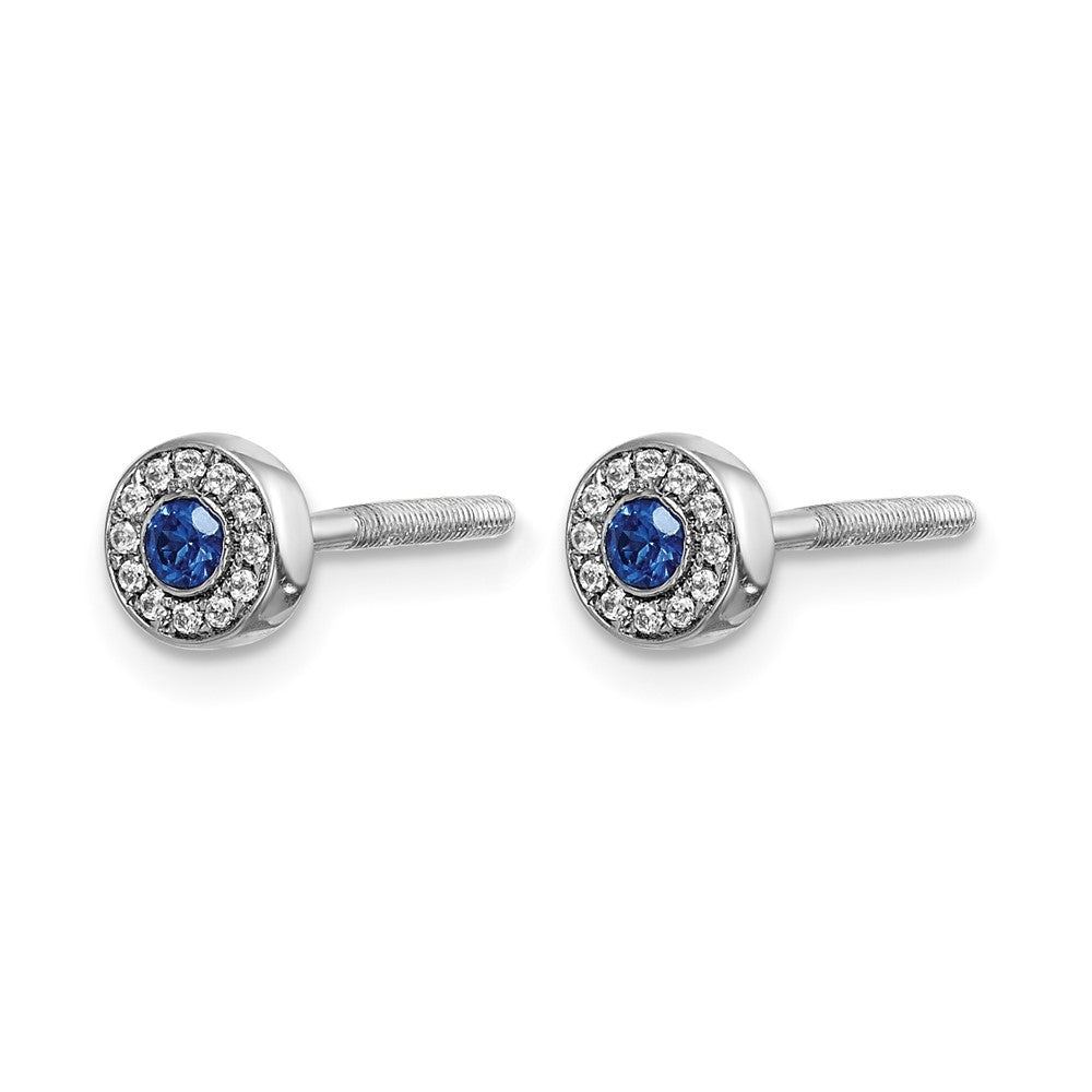 Diamond and Emerald Halo Post Earrings