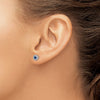 Diamond & Gemstone Halo Post Earrings