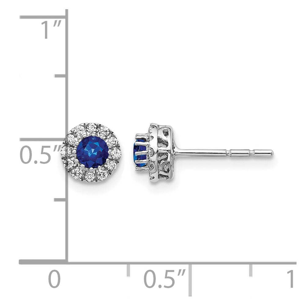 Diamond & Gemstone Halo Post Earrings