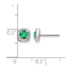Diamond & Gemstone Square Halo Earrings
