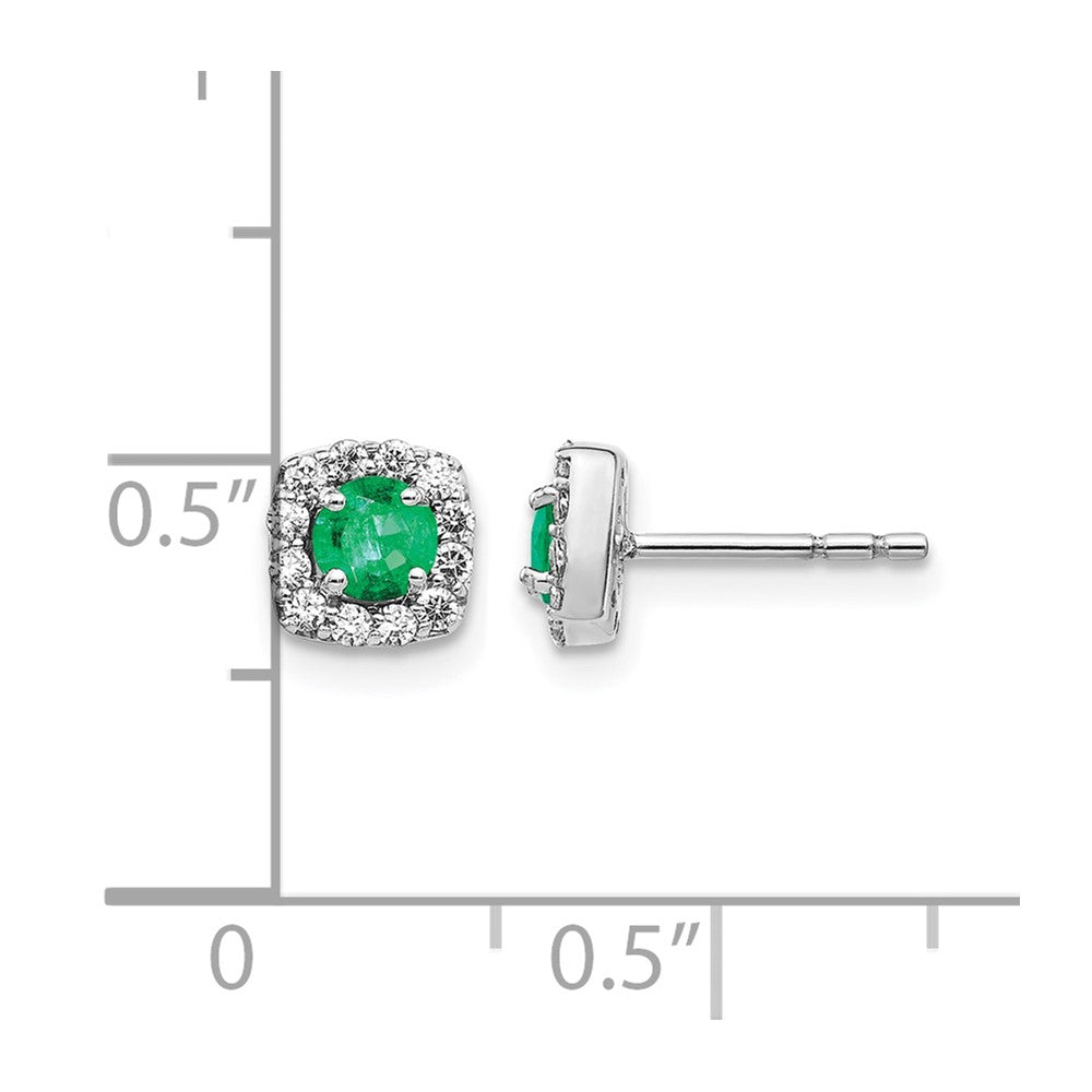 Diamond & Gemstone Square Halo Earrings