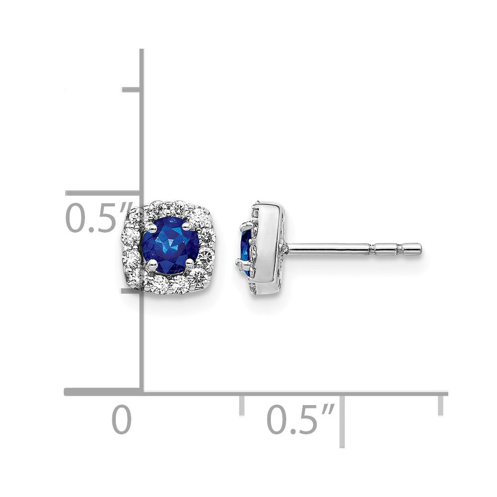 Diamond & Gemstone Square Halo Earrings