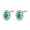 Diamond & Gemstone Oval Halo Earrings