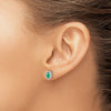 Diamond & Gemstone Oval Halo Earrings