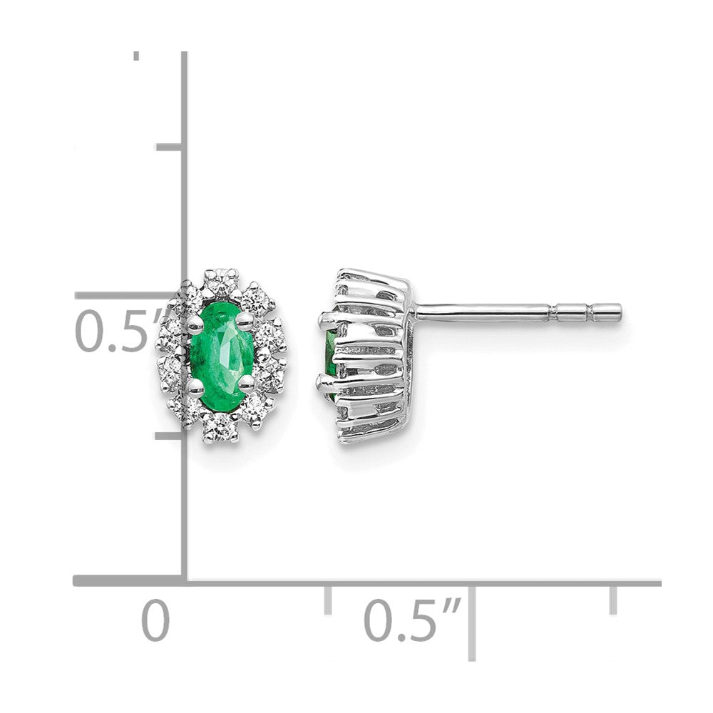 Diamond & Gemstone Oval Halo Earrings