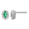 Diamond & Gemstone Oval Halo Earrings