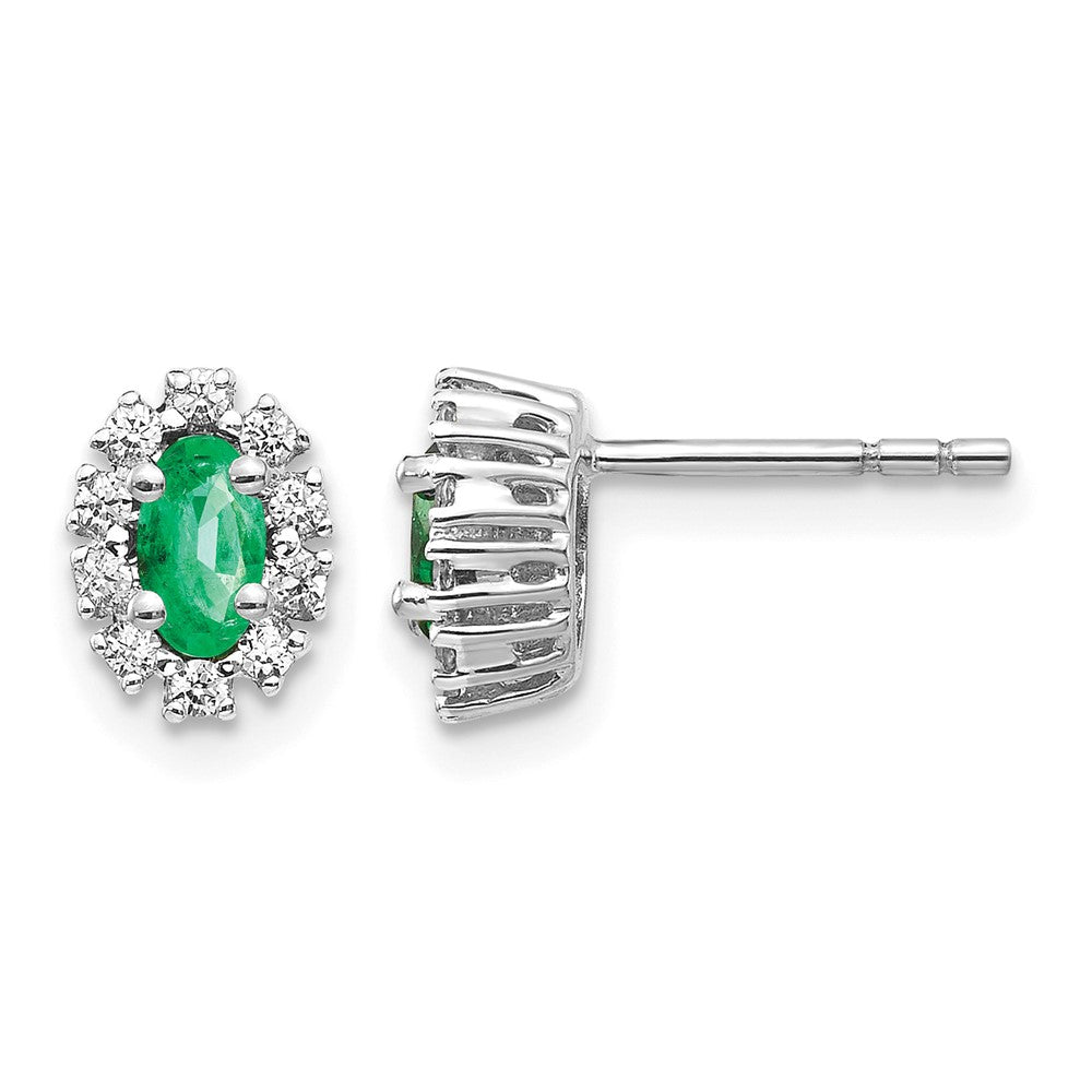 Diamond & Gemstone Oval Halo Earrings
