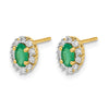 Diamond & Gemstone Oval Halo Earrings