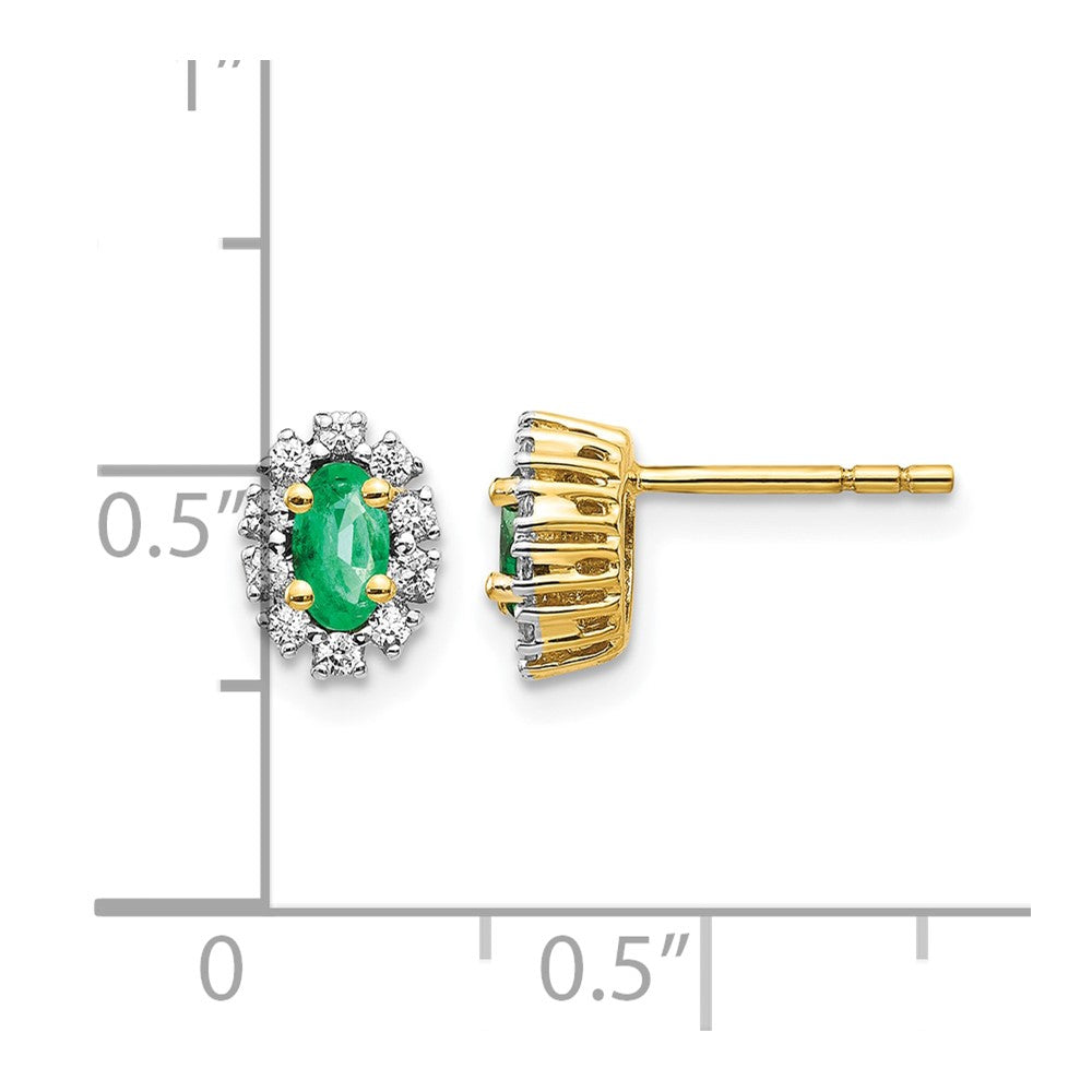 Diamond & Gemstone Oval Halo Earrings