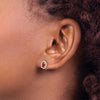 Diamond & Gemstone Oval Halo Earrings