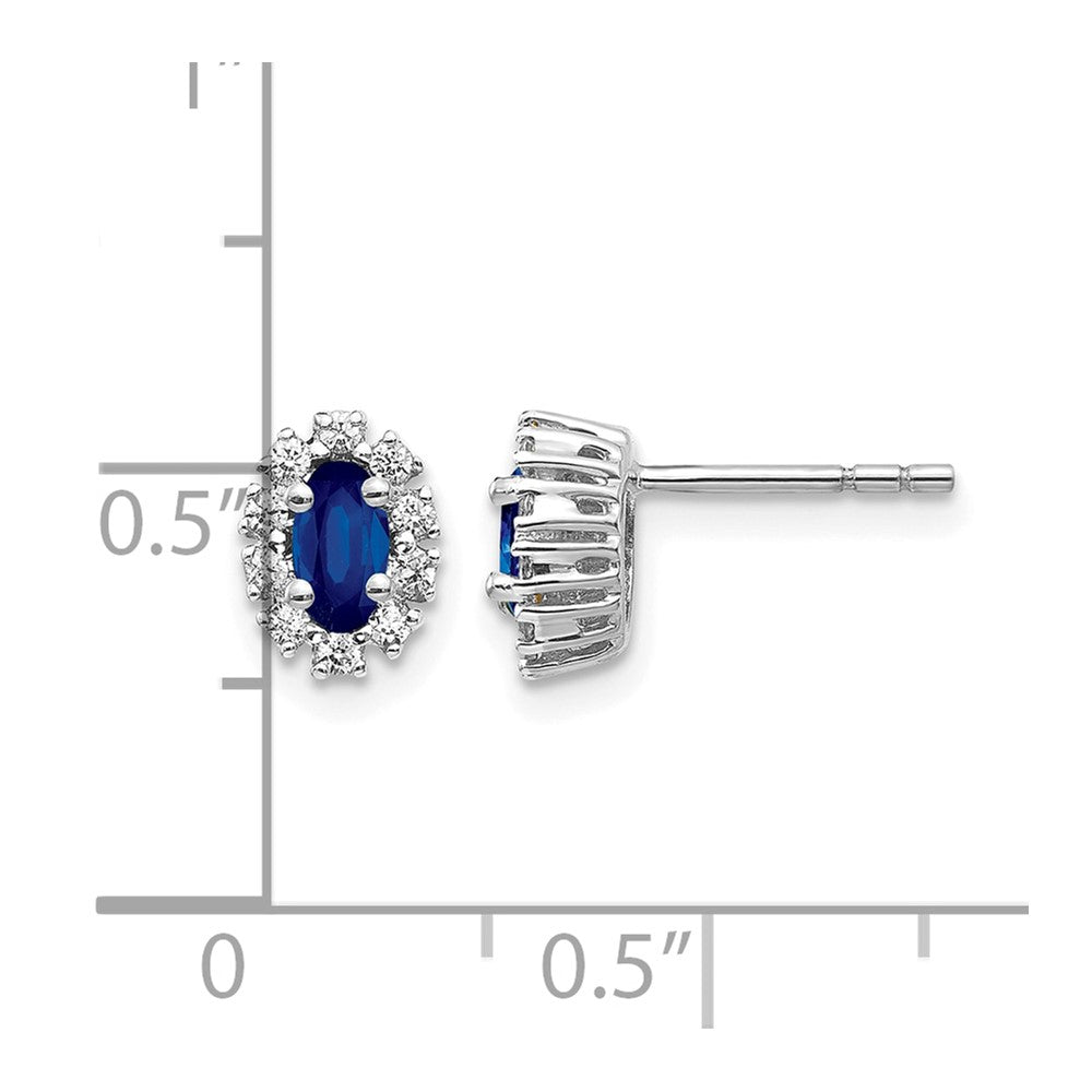 Diamond & Gemstone Oval Halo Earrings