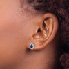 Diamond & Gemstone Oval Halo Earrings