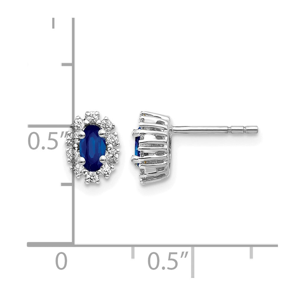 Diamond & Gemstone Oval Halo Earrings