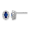 Diamond & Gemstone Oval Halo Earrings