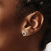 Diamond & Gemstone Oval Halo Earrings