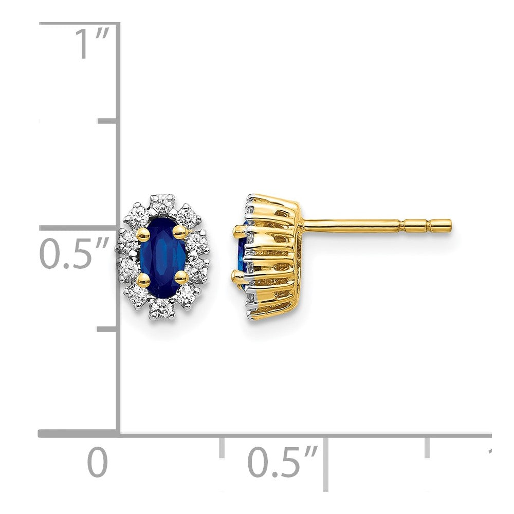 Diamond & Gemstone Oval Halo Earrings
