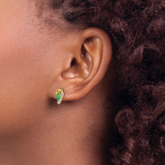 Diamond & Gemstone Post Earrings