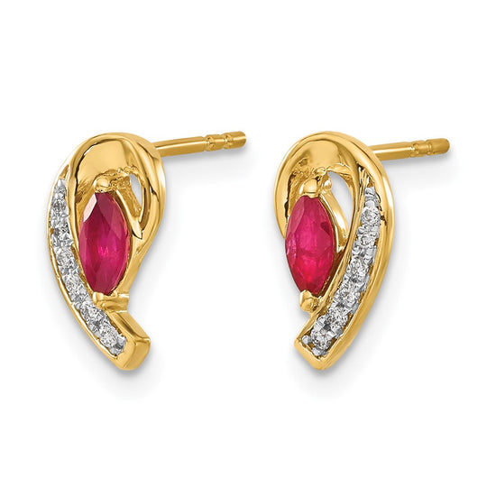 Diamond & Gemstone Post Earrings