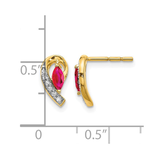 Diamond & Gemstone Post Earrings