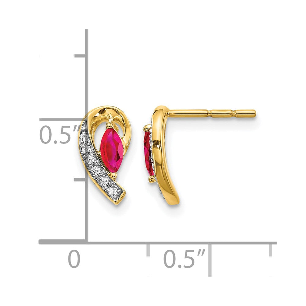 Diamond & Gemstone Post Earrings