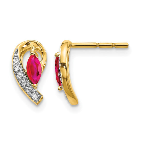 Diamond & Gemstone Post Earrings
