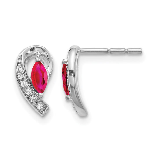 Diamond & Gemstone Post Earrings