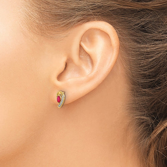 Diamond & Gemstone Post Earrings