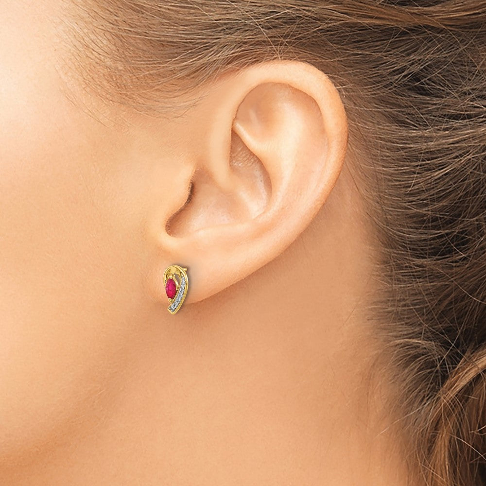 Diamond & Gemstone Post Earrings
