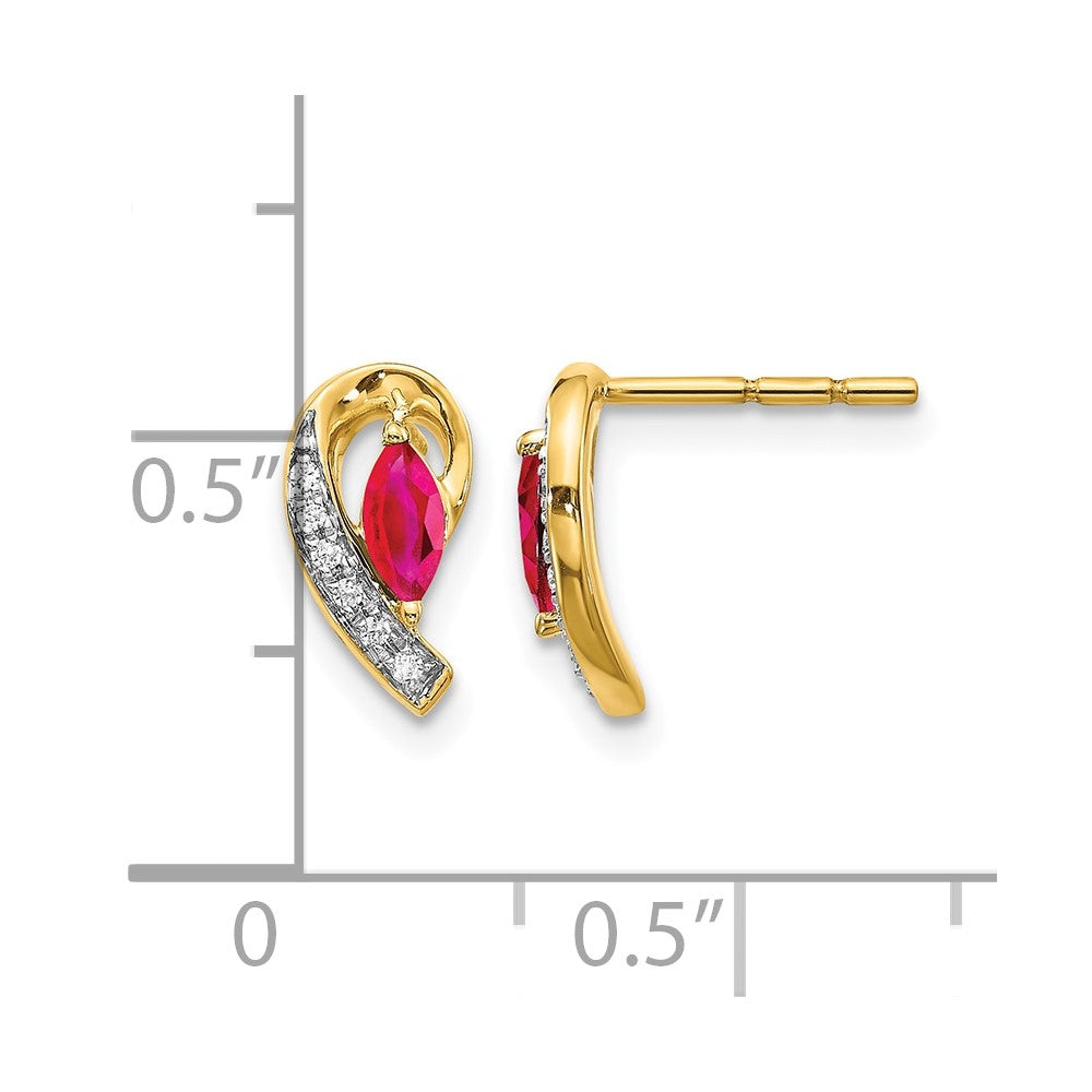 Diamond & Gemstone Post Earrings