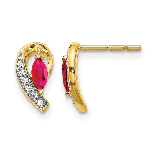 Diamond & Gemstone Post Earrings