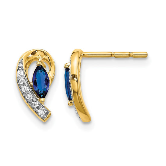 Diamond & Gemstone Post Earrings