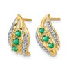 Diamond & Gemstone Polished Post Earrings