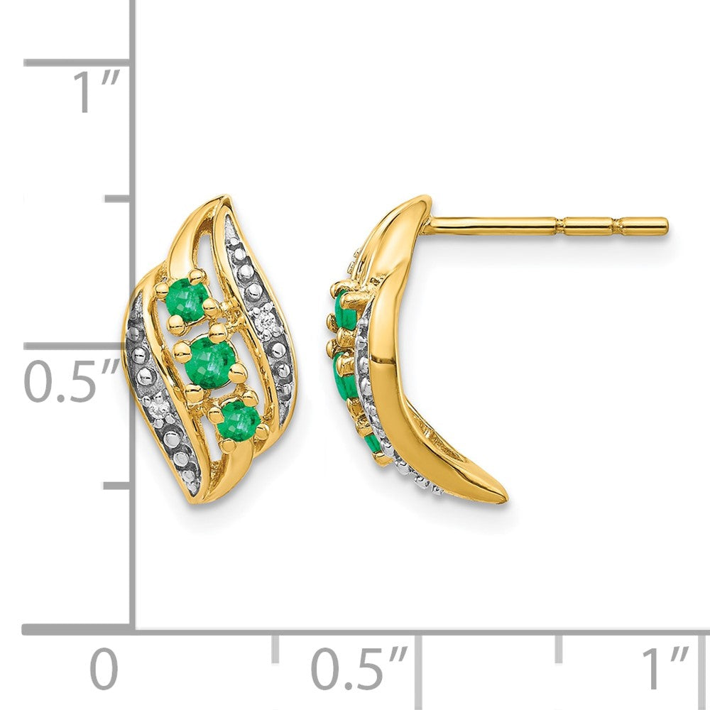 Diamond & Gemstone Polished Post Earrings