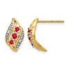 Diamond & Gemstone Polished Post Earrings