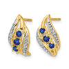 Diamond & Gemstone Polished Post Earrings